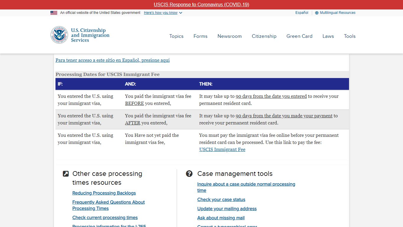 When to Expect Your Green Card - USCIS Case Processing Times